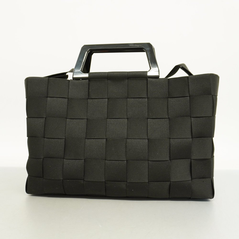 SALVATORE FERRAGAMOAuth 2WAY Bag Women's Nylon Canvas Black - Picture 8 of 8